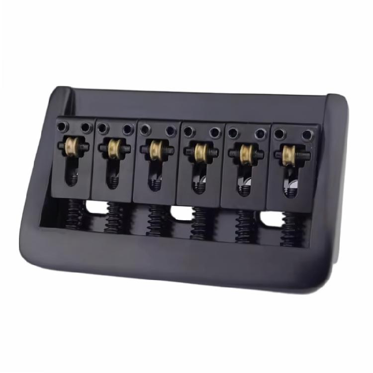 6 String Guitar Bridge Upgrade 10.5mm Adjustable Spacing Metal Construction Enhanced Sound Output Stability for Repair