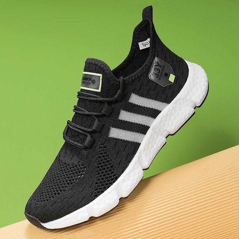 

New breathable casual shoes 7 colors men s sports shoes trendy shoes flying woven men s shoes running shoes 36