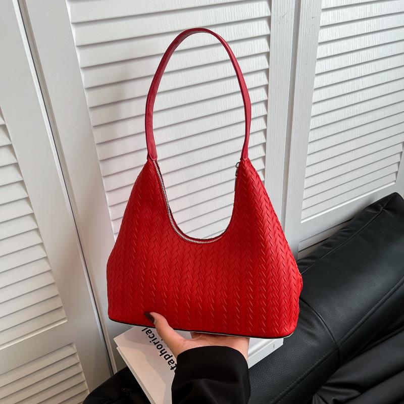 

Summer super fire woven dumpling bag 2025 new popular high temperament underarm bag versatile fashion shoulder bag красный