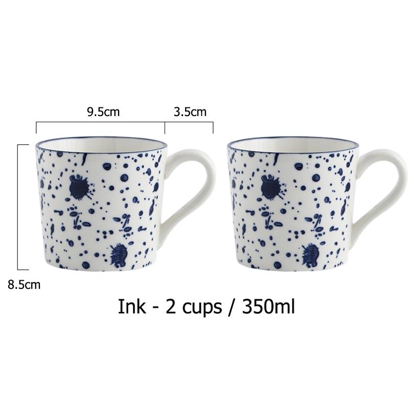 1.5L Blue Ceramic Water Jug Milk Tea Juice Bottle Household Kitchen Water Pot Kettle Mug Microwave Supply Water Jar