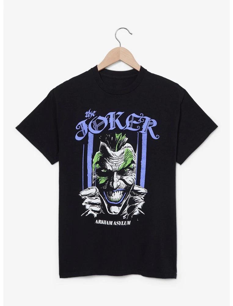 Comics BatUnisex The Joker Arkham Portrait Black TShirt S