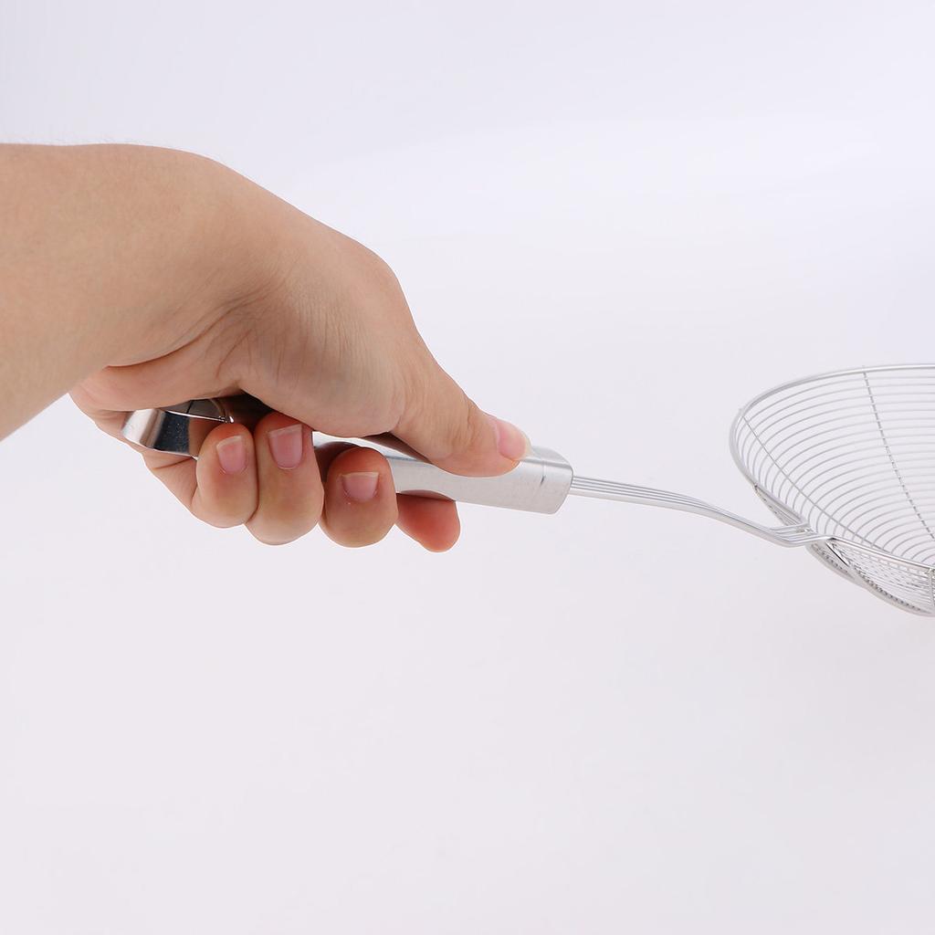 Stainless Steel Colander Spoon Wire Mesh Skimmer Ladle Diameter 20Cm Heat Resistant Handle Hot Pot Frying Food Pasta Noodle