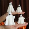 1/6 Pcs Halloween Ghost Candles Decor Spooky Goth Candle for Halloween Decorative Tabletop Cute Ghost Candle Set