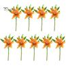 Real Touch Lilies 9 Pcs Artificial Lily Flowers for Easter Realistic White Decorative Fake Tiger Spring Wedding Table Centerpiece Home Decorations