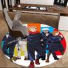 1pc Anime Cartoon Design Round Carpet  Office Chair Mat, NonSlip Rug for Home Decor