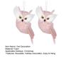 2 Stück Weihnachten rosa Eule Dekoration Fuzzy wiederverwendbare Urlaub Dekor Weihnachtsbaum hängen 3D Plüsch Tier Ornament Anhänger Party Supplies Geschenk
