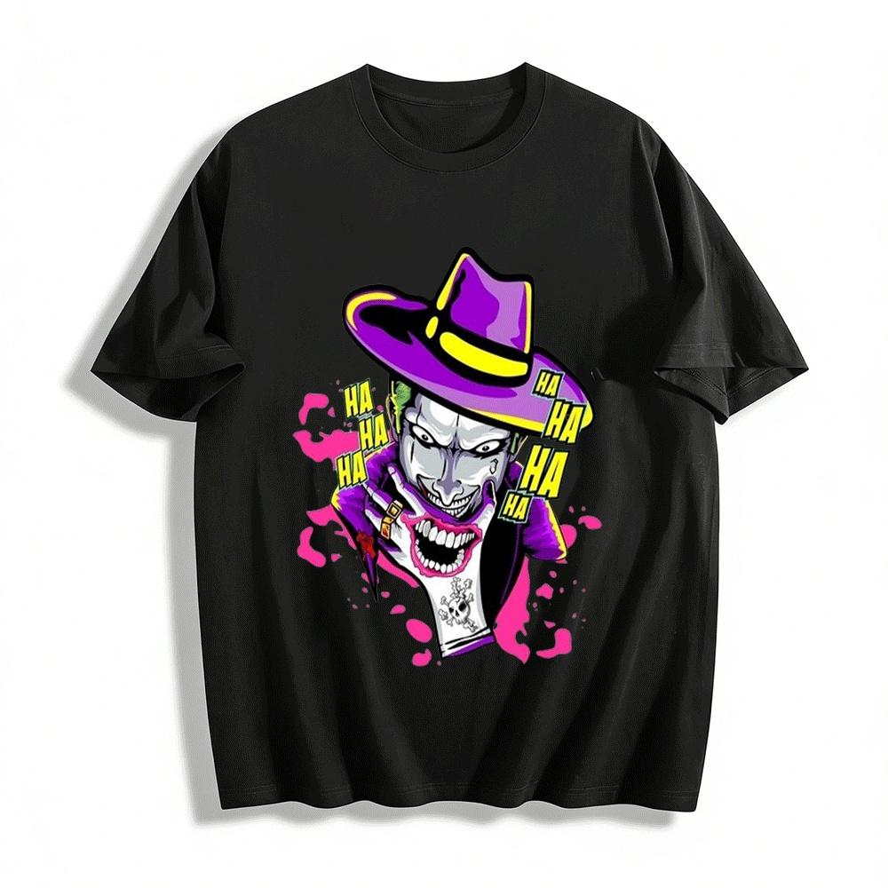Joker Print Trendy T-shirt Unisex Street Style Casual Top Pure cotton T-shirt XXS