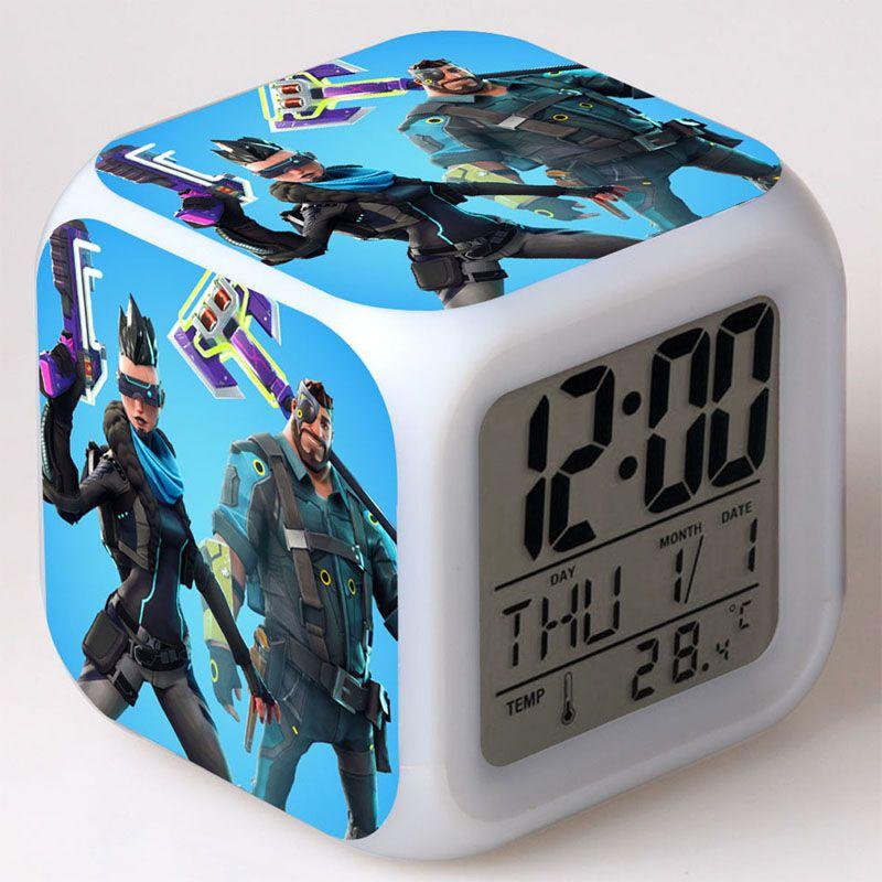 Colorful Multi-function Digital Alarm Clock With Led Display And Thermometer