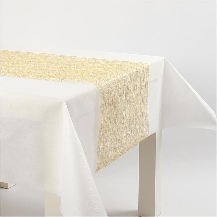 Chemin de table en tissu, une couleur. Réf 593019