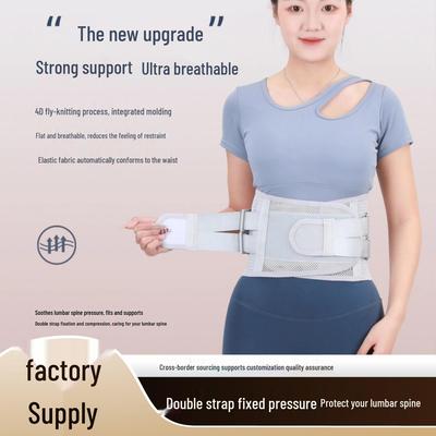 Four Seasons Steel Plate Lumbar Support Belt - Breathable Mesh Waist Trainer for Back Stabilization