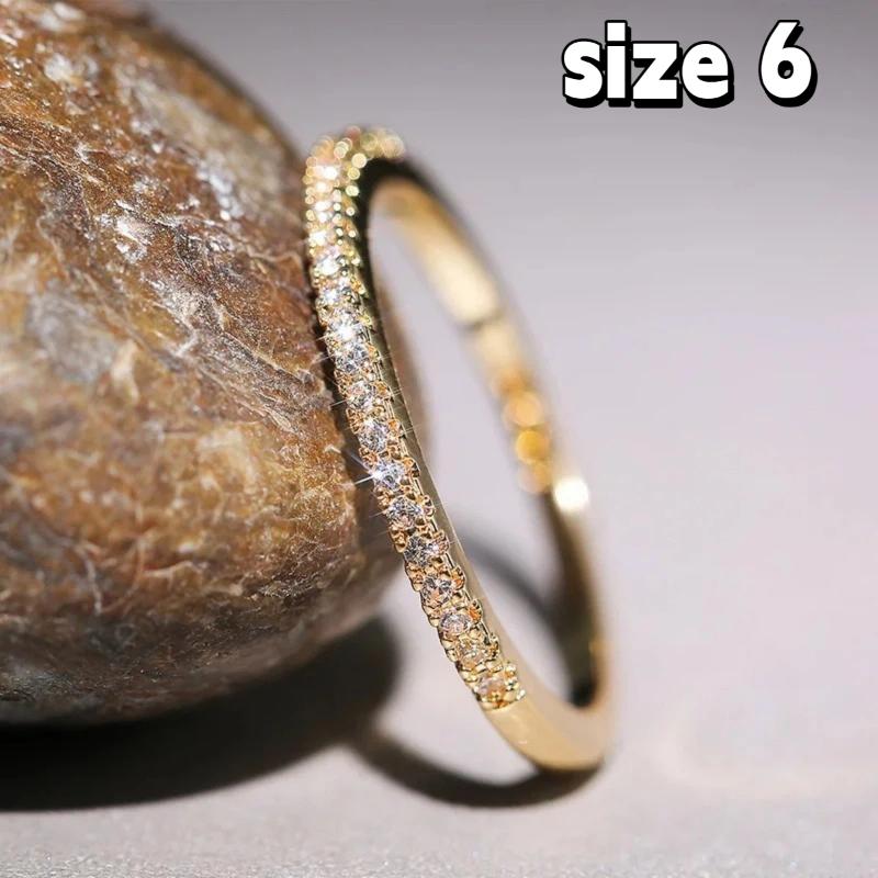 Minimalist Thin Cubic Zircon Finger Ring Silver Tone Dainty Jewelry for Wedding Dinner Party Formal Event Wear