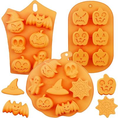 Halloween ijesztő sütőtök szilikon forma szellem sapka koponya jégkocka csokoládé étel tepsi forma süti keksz torta sütőforma