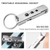 11 In 1 Keychain Multitool Screwdriver Bit Folding Multi Tool Bottle Opener Portable Pocket Tool for Outdoors Camping