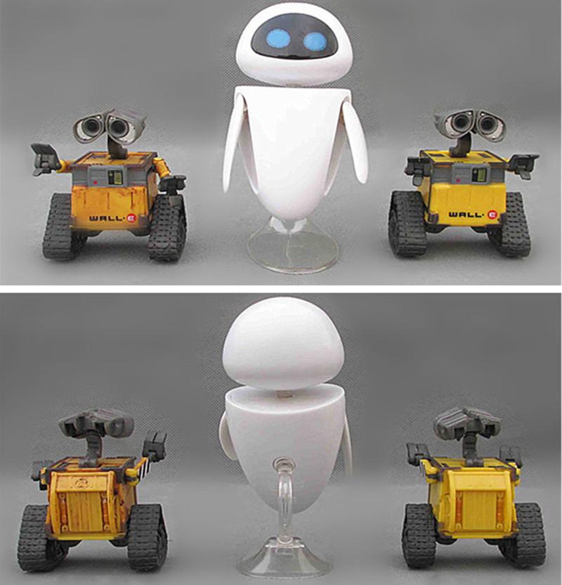 Neuankunft Wall-E Roboter Wall E Eve PVC Actionfigur Sammlungsmodell Spielzeug Puppen Mit Box