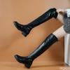 Trendy Women's Knee High Boots  Autumn and Winter New Style Square Heel Warm Long Leg Women's Boots