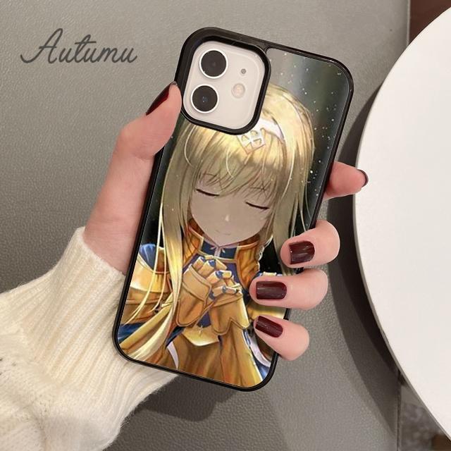 Pouzdro na telefon Sword Art Online SAO anime pro iPhone 11 12 13 14 Pro Max mini XR XS SE 2020 6S 7 8 Plus Samsung Galaxy S21 S22 Kryt