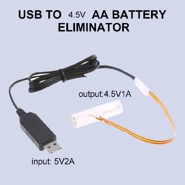 USB Power Converter AA Battery Eliminators Replace 3Pcs 1.5V AA LR6 Batteries for Remote Control LED Lights Electronic