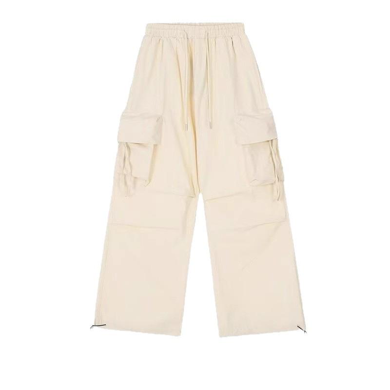 2025 Women's High-Waisted Retro Workwear Wide-Leg Pants - Loose, Floor-Length Design