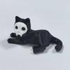 Cat Pen Holder 3D Printed Black Cat Ornament Cat Figurine with Detachable Skull Mask for Home Office Desk Halloween Decoration
