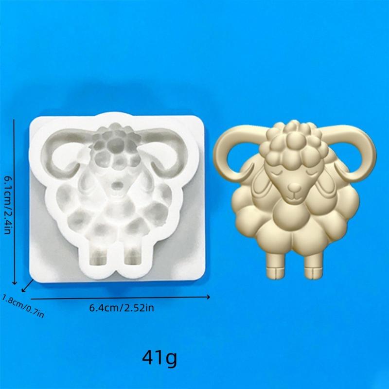 Cute Sheep Silicone Candle Mold With Cute Design Diy Suitable Handmade Crafts Candles Plaster Soap Home Decor