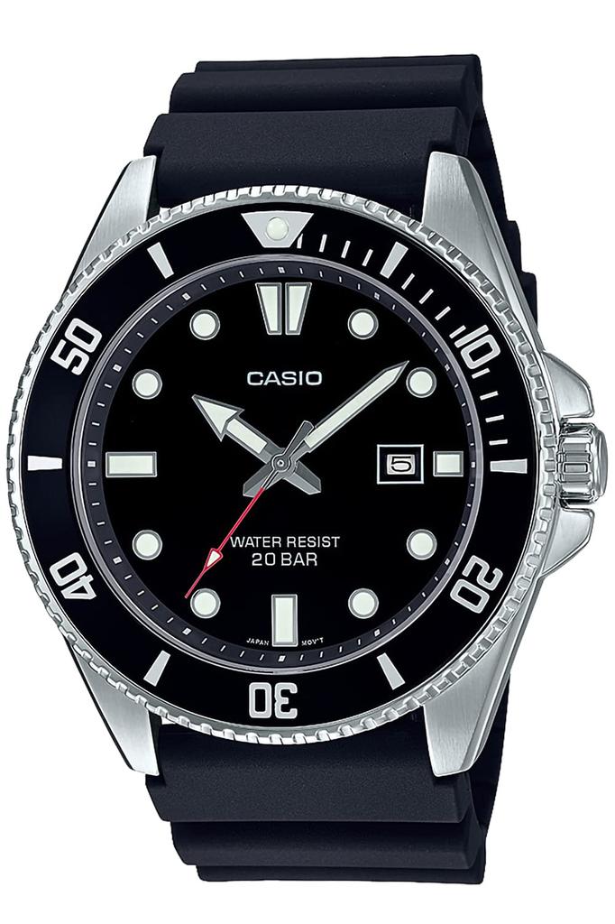 Casio Casio Online Exclusive Black Watch, Collection, Model, MDV-107-1A1JF, Men's,