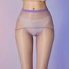 High Waist Sheer Transparent Pantyhose Ultrathin Oil Shiny Glossy Slip Tights Allure Stocking Women'S Lingerie Sexy