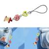 Sweet Fruit Core Keychain Cute Button Keyring for Women Fashion Jewelry