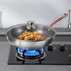 Chuidahuang CK72498 Neuer Klassischer Wok aus Edelstahl mit Wabenmuster