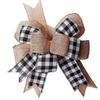 Christmas Ribbon Bow Red and Black Plaid Bowknot Christmas Tree Decoration Handmade Christmas Gift Wrapping Ornament