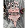Conjunto de una pieza sexy y divertido de malla ultrafina con bordado floral francés nuevo de otoño