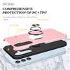 For Samsung Galaxy S24 FE Case PC+TPU Phone Cover with Rotatable Ring Holder