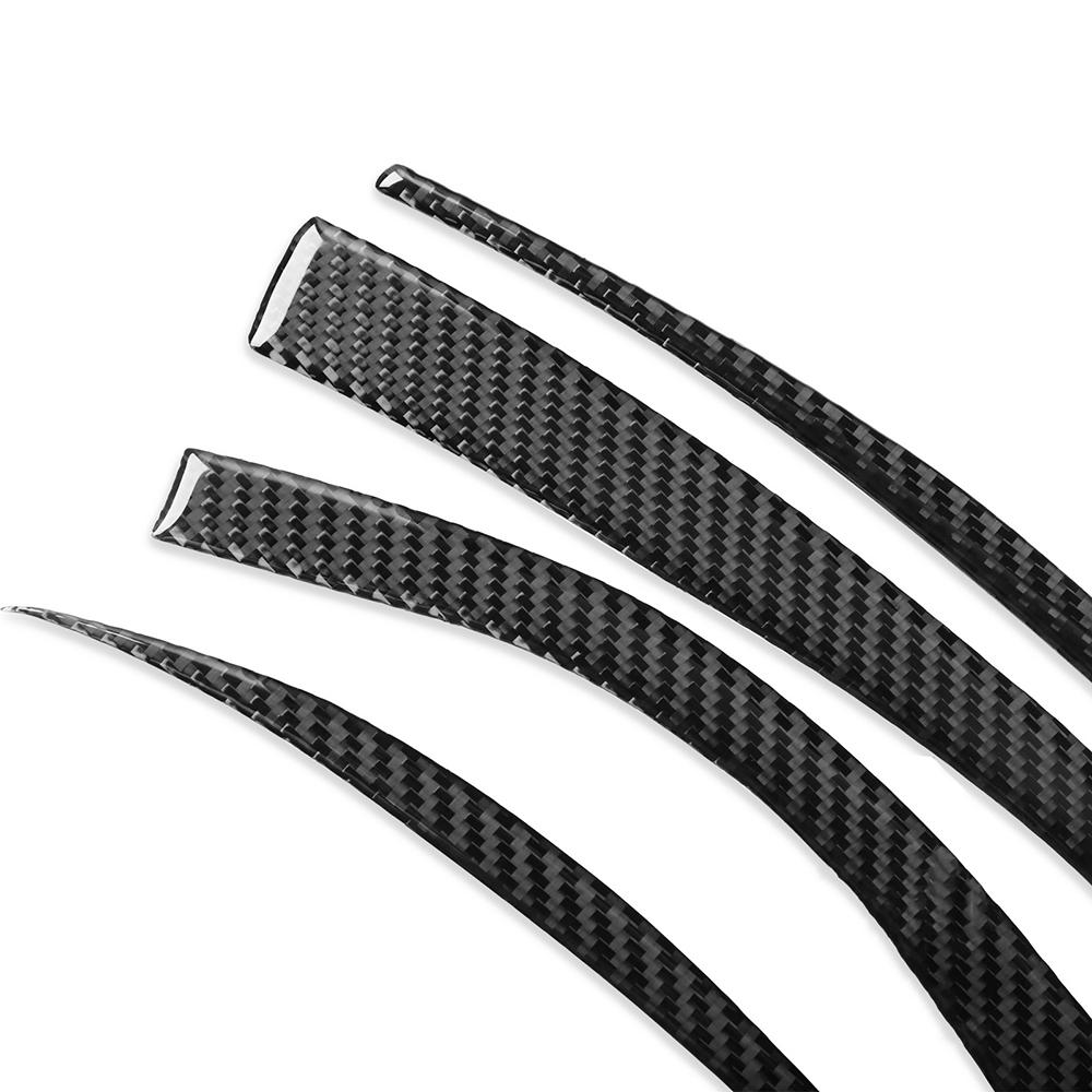 4PCS Carbon Fiber Look Door Decoration Cover Trim For Toyota Supra A90 2019-2022