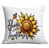 Retro Sunflower Sun Pillow Case Home Sofa Cushion Pillow Case