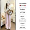 Women's Pink High-Waisted Wide-Leg Pants - Drapey, Petite, Casual for Spring, Autumn, Winter 2026