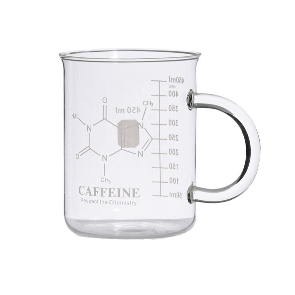 Transparent Coffee Mug Heat-resistant Tea Cup Drinkware Glass Graduated Cup  Juice