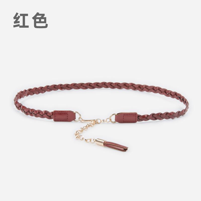 

Four Seasons Available Knitted Leather Women S Belt With Sweater Skirt Jeans Women S Pants Belt Women S Style Belt 105cm