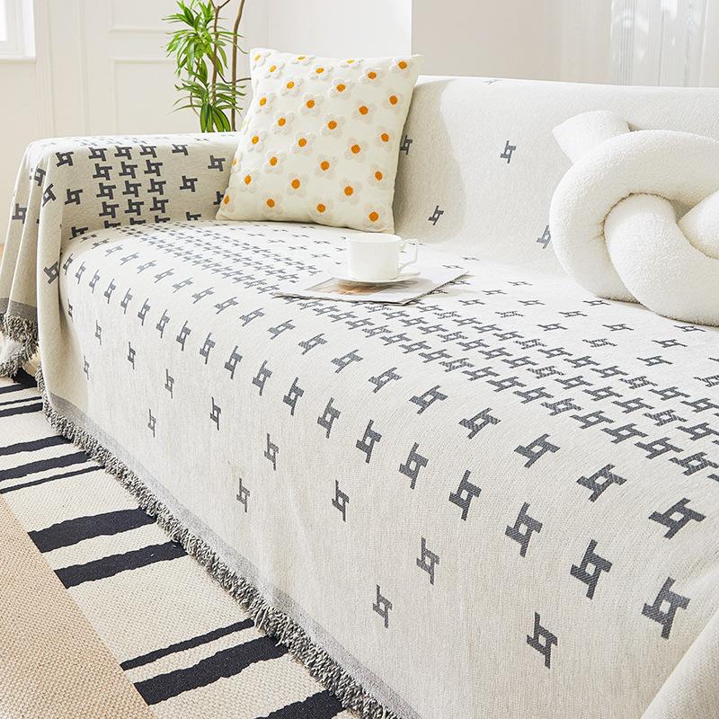 Fresh Printed Light Luxury Sofa Towel Summer Memories Cool Feeling Full Covered Sofa Cover Cloth Backrest Towel