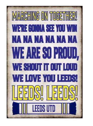 Metal Signs Leeds utd football mancave bar pub garden Vintage Retro Garage Shed 20x30cm(7.8x11.8inch)