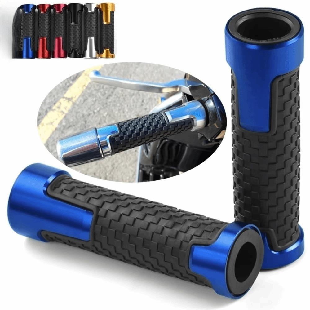 Rubber Moto Handlebars Grip CNC Aluminum Moto Handle Grip Handlebar Hand Grips Motorbike Parts