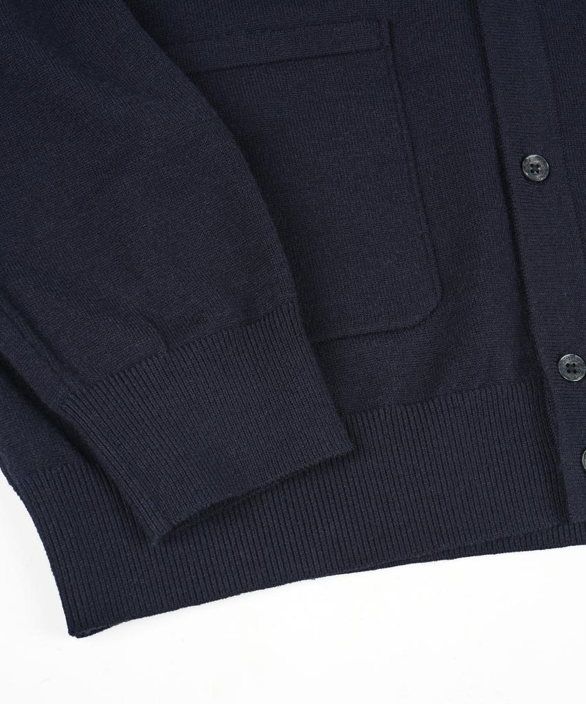 Birbante Soft Washable Collared Cardigan - Dark Navy