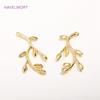 14K Gold Plated Tree Of Life Pendants Jewelry Making,High Quality Brass Metal Branch Charms For Women