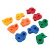 Rock Climbing Holds Outdoor Climbing Wall Holds Plastic Colorful Grips for Backyard Playground 10 PCS + Screws