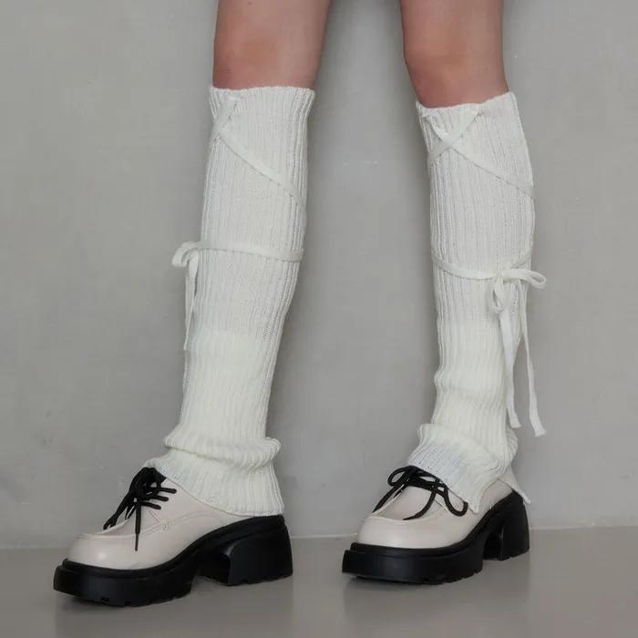 TENDU RIBBON LEG WARMER_IVORY