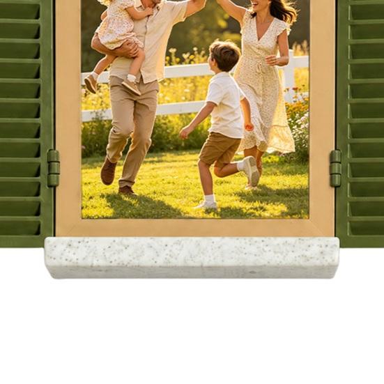 Key Holder with Hidden Storage Shelf, Mediterranean-Style Window Frame Photo Display Stand, Functional Entryway Organizer with Blinds Decor