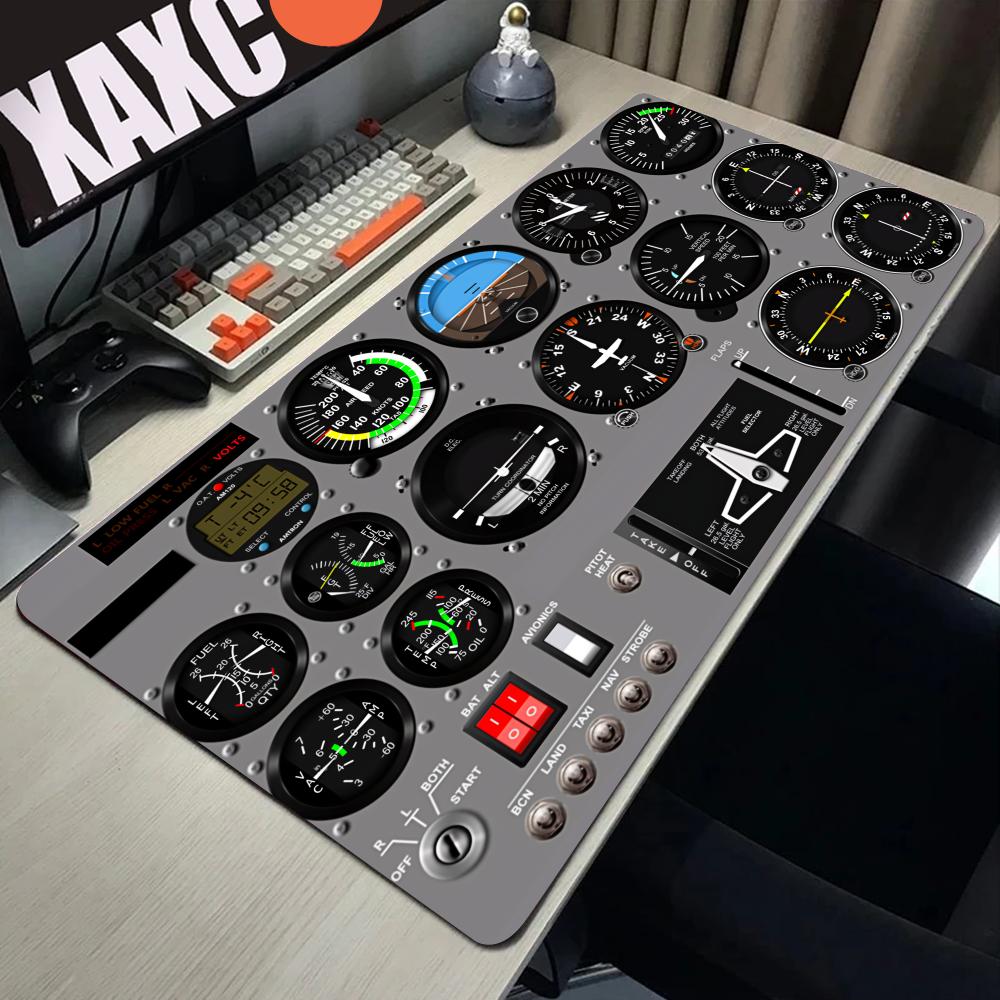 Offices and Gamer Aviation Theme Mouse Pad Large Rubber Base Antislip PC Desk Accessories Mousepad for Keyboard Mats Decor Mat