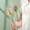 2026 Portable Flower Box Transparent Plastic Flower Arrangement Empty Container Rose Gift Box for Home Garden