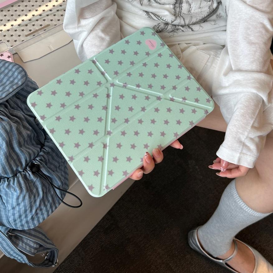 Buckle iPad Pro Case: Four-Color Star Design for 2025/2021 Versions