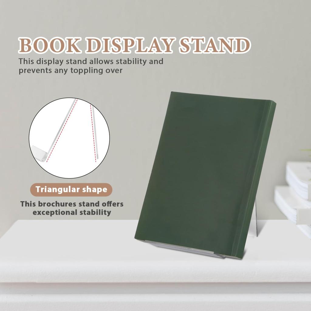 STOBOK Acrylic Stands, Display Stands, 6-Piece Tabletop Display Stand, Book Stand, Record Stand, Bookshelf, Clear Acrylic Base, Display Shelf