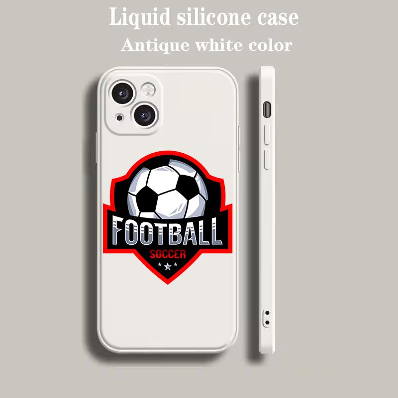 Football Sport Phone Case for iPhone 16 15 14 13 12 Pro Max 11 Pro Max 7 8 Plus XS XR Luxury Silicone Shell Capas Fundas