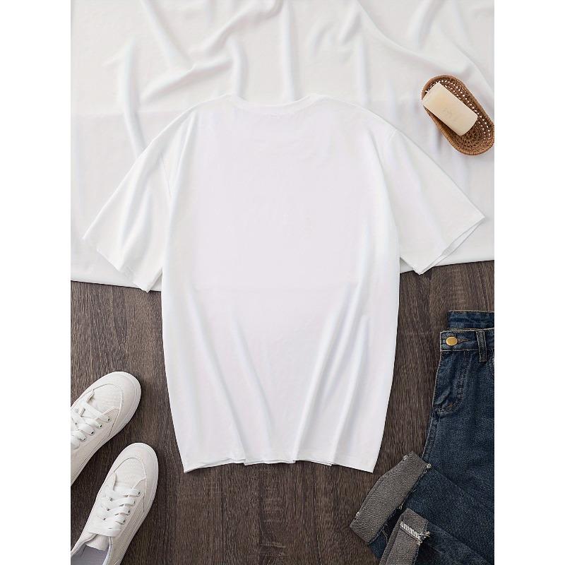 Talla europea Camiseta Casual de Moda para Mujer de Manga Corta con Estampado de Sol y Estrellas, un Top Único para